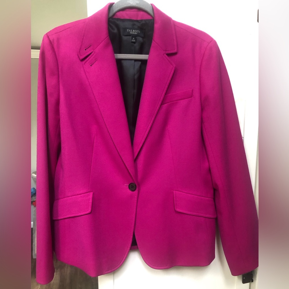 Talbots Fuchsia Single-Button Blazer